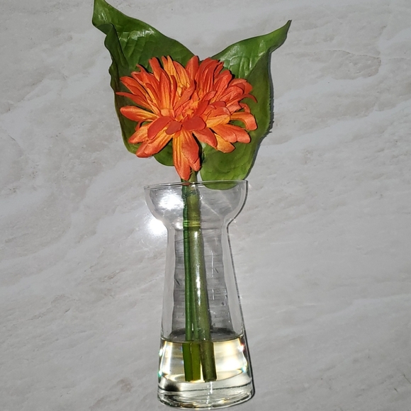 Orange Flower in the Glass Vase - Picture 3 of 6